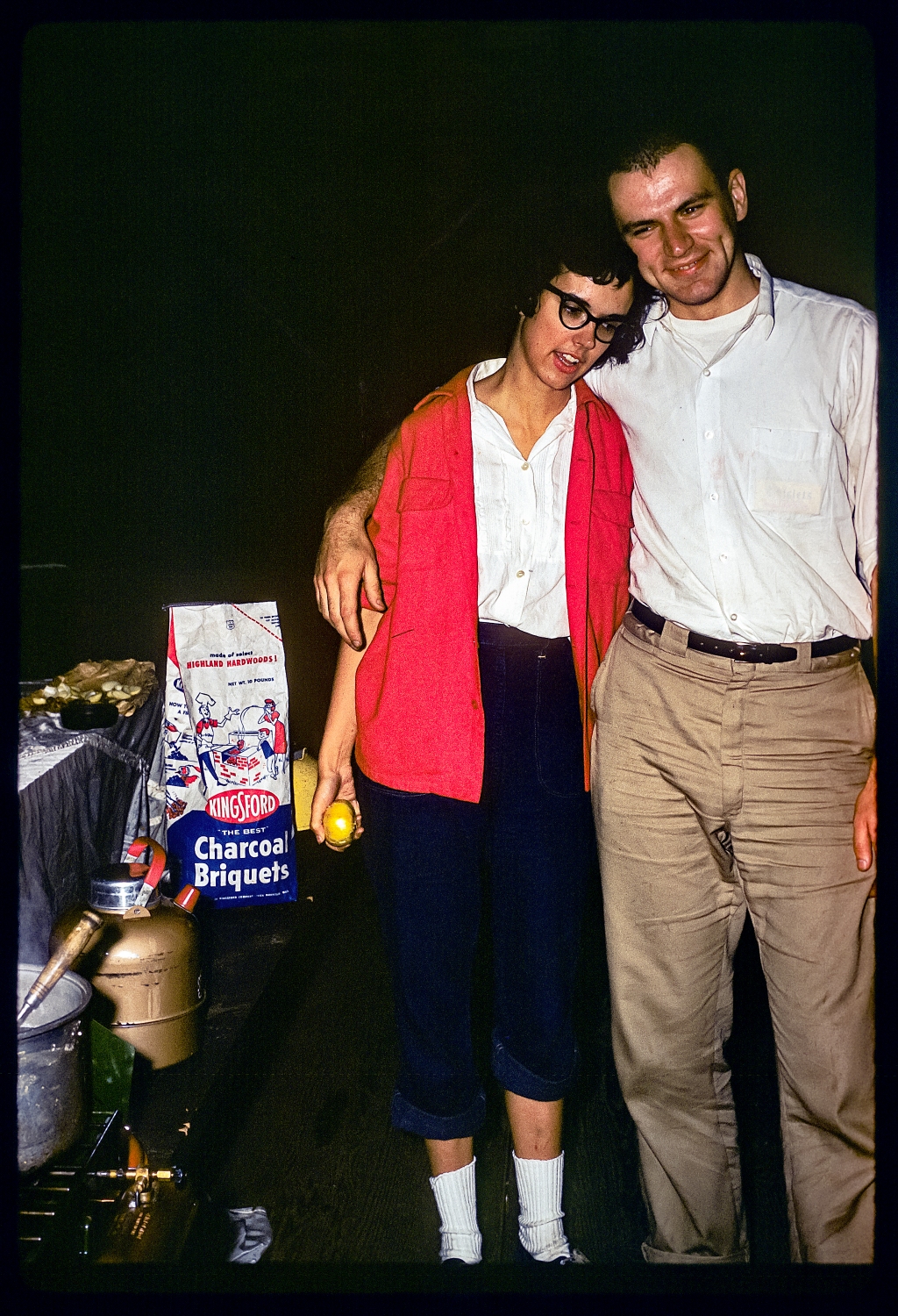 Photo labeled "Me and McCabe" from 1960, the year Bob and Dorothy started discussing the possibility of dating.