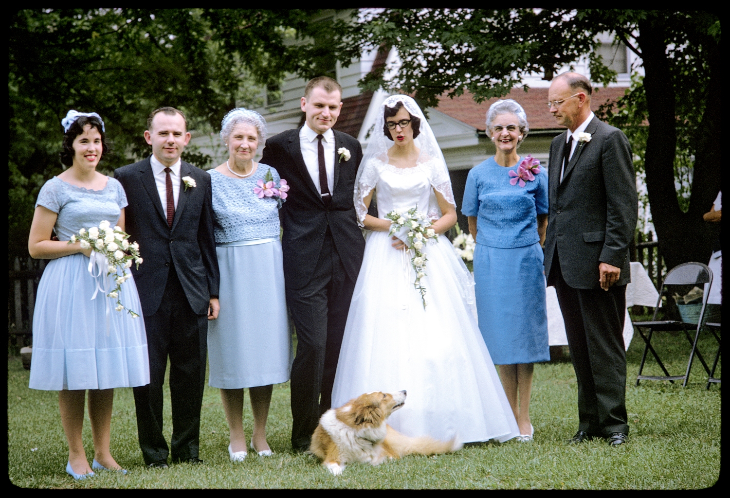 Mary A., John, Renetta, Bob, Dorothy, Betty, Mack, and Kip (seated, in front)