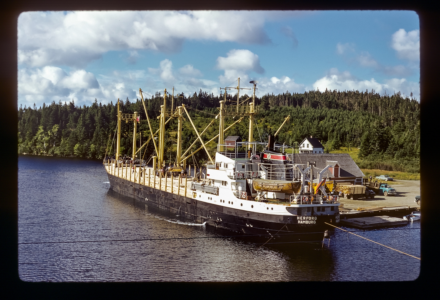 German ship loading lumber in Nova Scotia