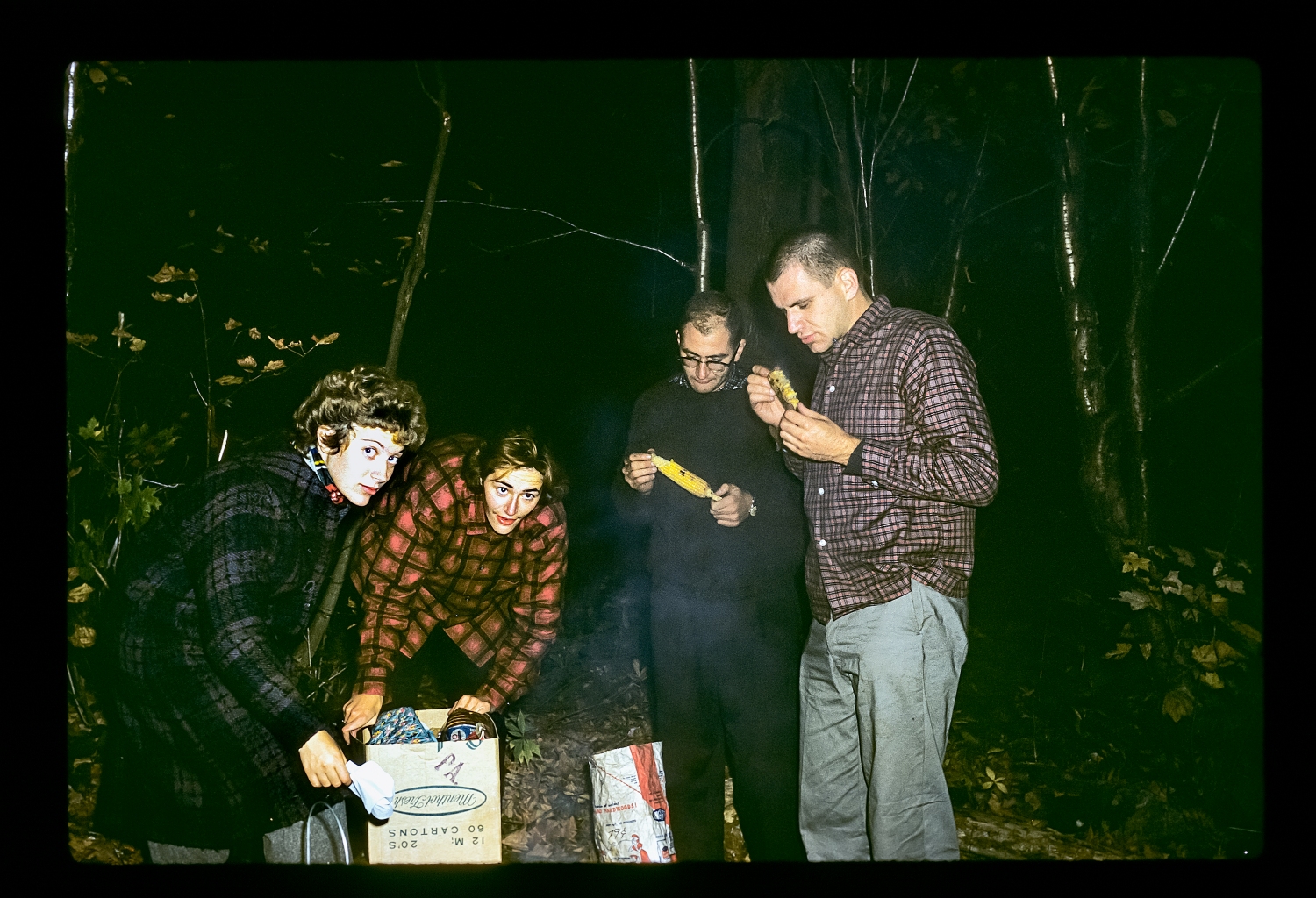 Joyce, Barbara Aston, Joe, and Bob on the Long Trail, Vermont, 1960