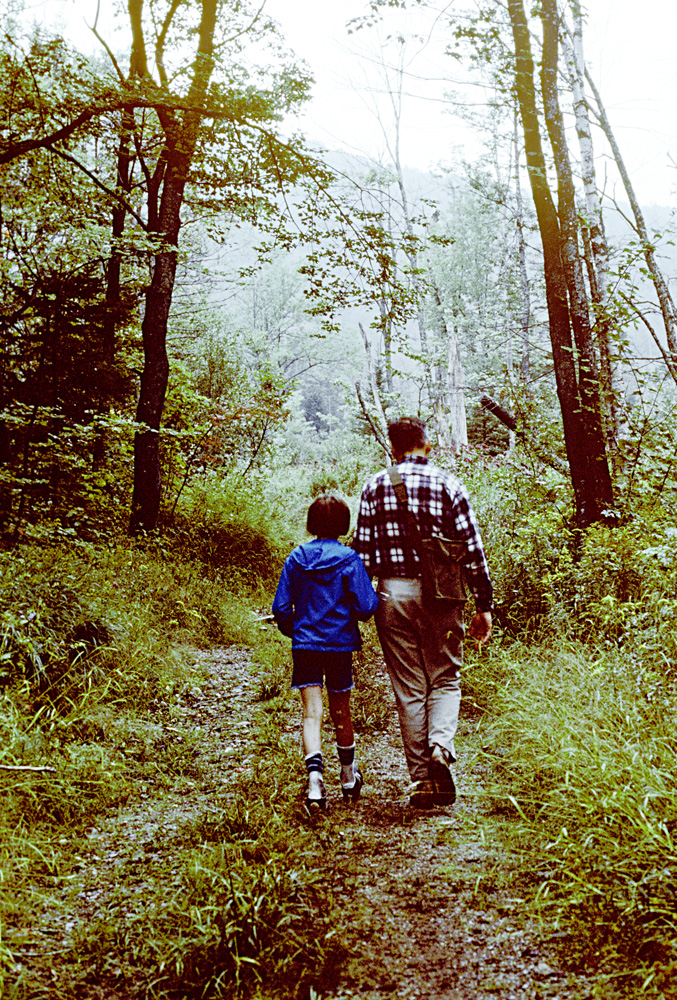 Dad and David on the trail