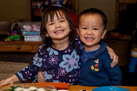 Elianna and Titus at Cabin