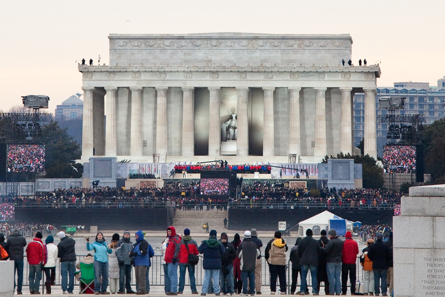 The Inauguration Concert on Sunday, January 18.  This was as close as we got.