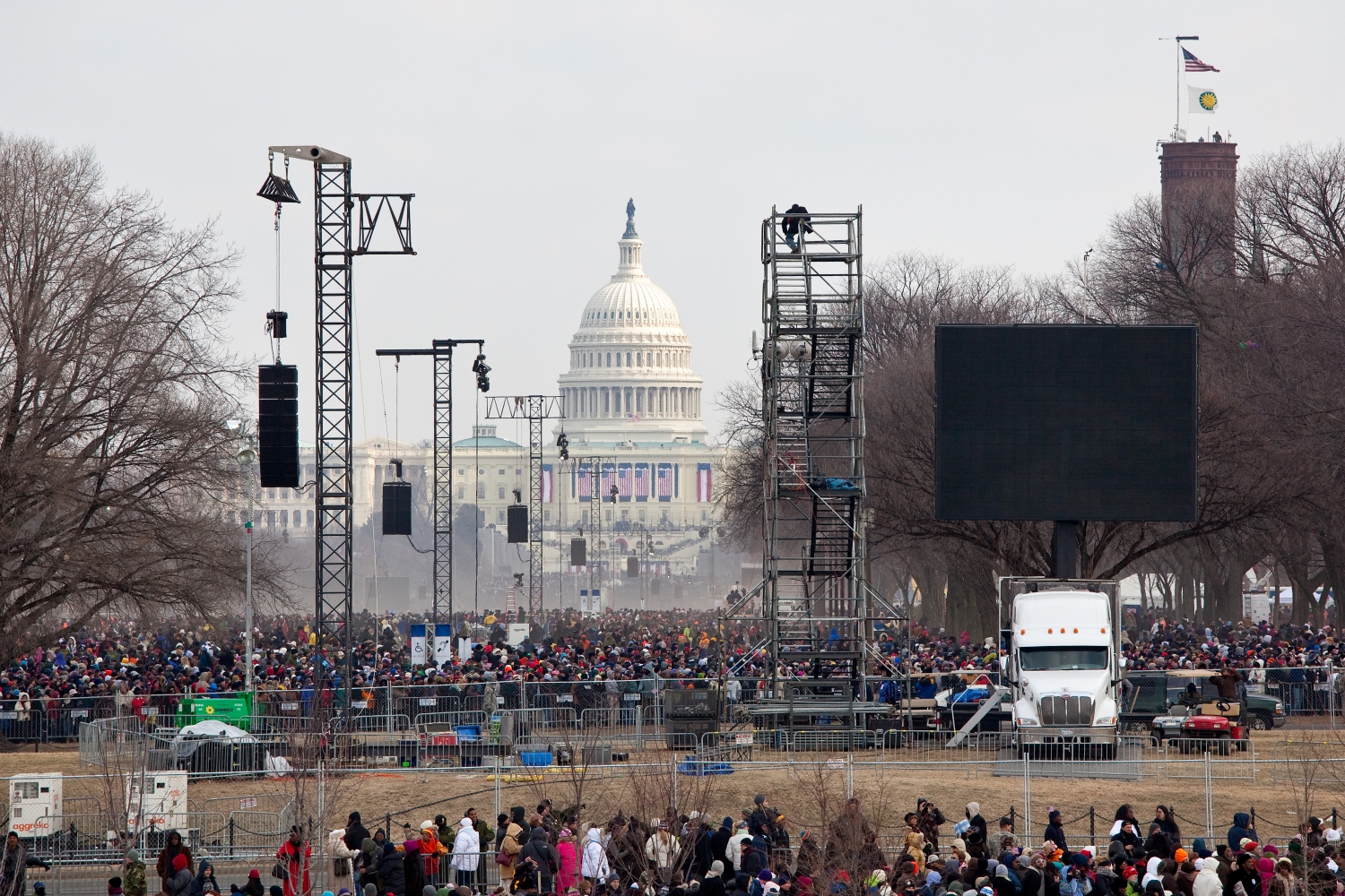 Looking east on the Mall from the Washington Monument.
